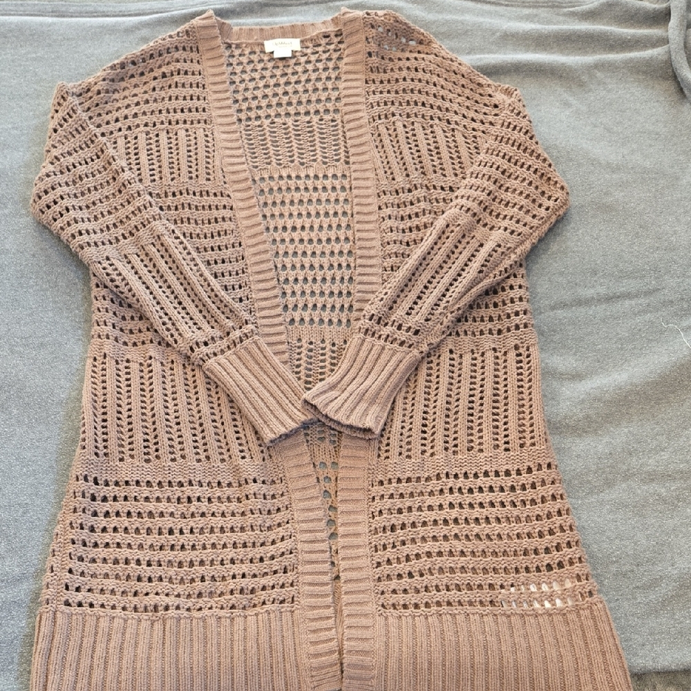 UpWest Brown Chunky Knit Cardigan Sweater